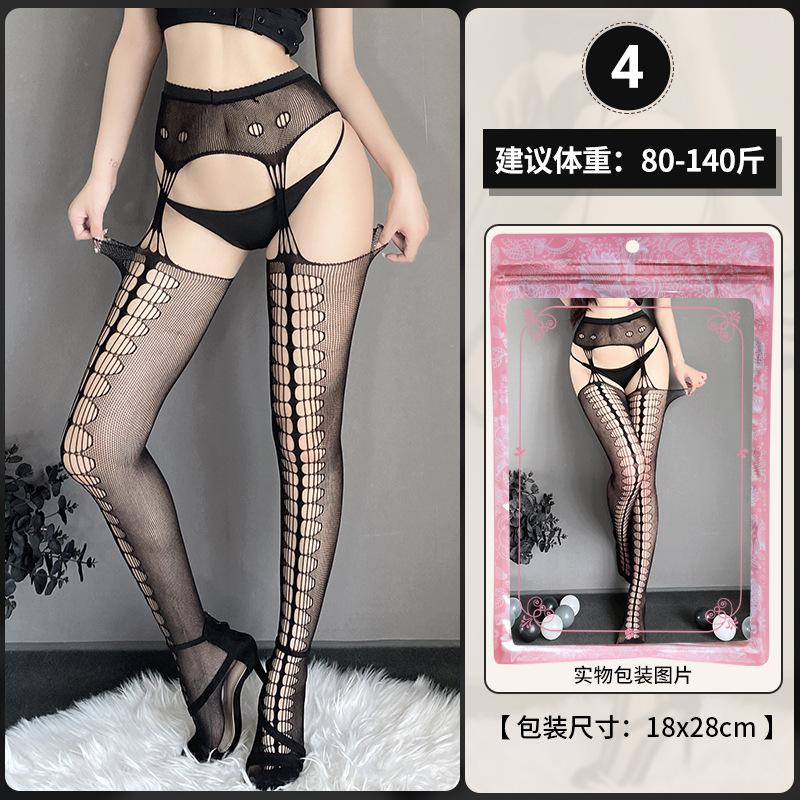 Sex Underwear Large Size Women's Sexy Stockings Hollow Suspender Socks Passion Free Thin Stockings Guanyun County