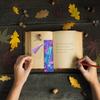 Diamond Painting Bookmarks Feather Diamond Bookmarks for Adults 5D DIY Bookmarks with Tassel Arts Crafts Set Gift
