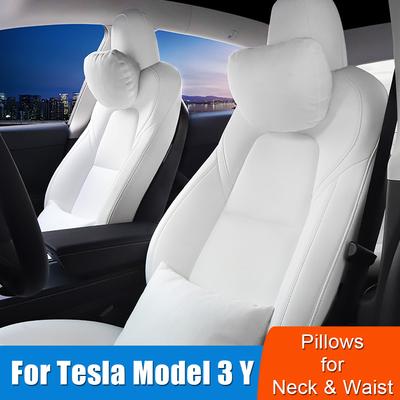Μαλακό Άνετο Μαξιλάρι Προσκέφαλου Για Tesla Model 3 Y Αξεσουάρ Αυτοκινήτου Για Στήριξη Ανακούφισης Κεφαλής Οσφυϊκής Μοίρας Μαξιλάρια Λαιμού Μέσης Αυτοκινήτου 1 Τεμ.