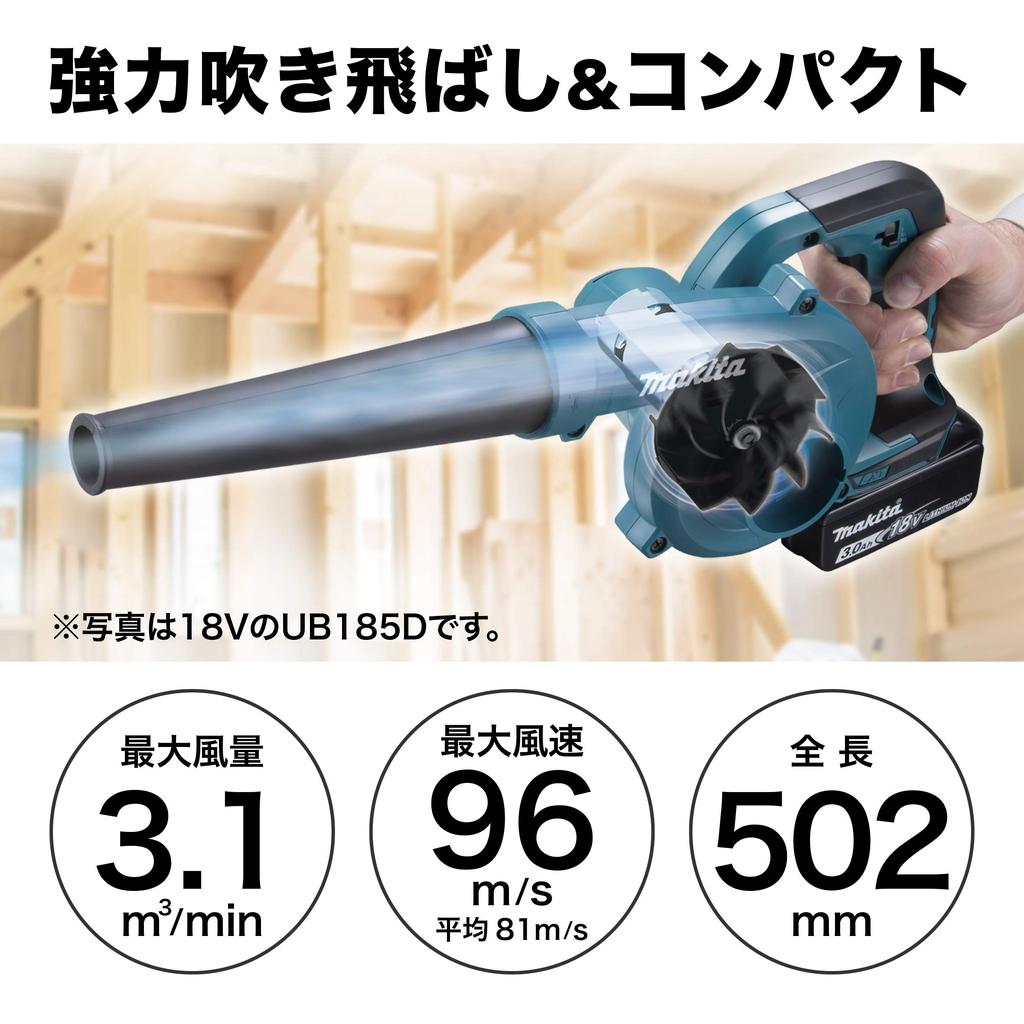 Makita UB144DRF Cordless with Battery and Charger Blower, 14.4V 3Ah,