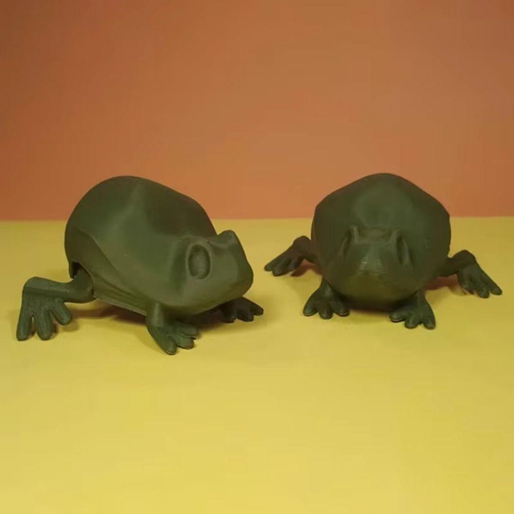 Movable 3D Printed Frog Model Realistic Mini Frog  Figurine  Children Girls Boys
