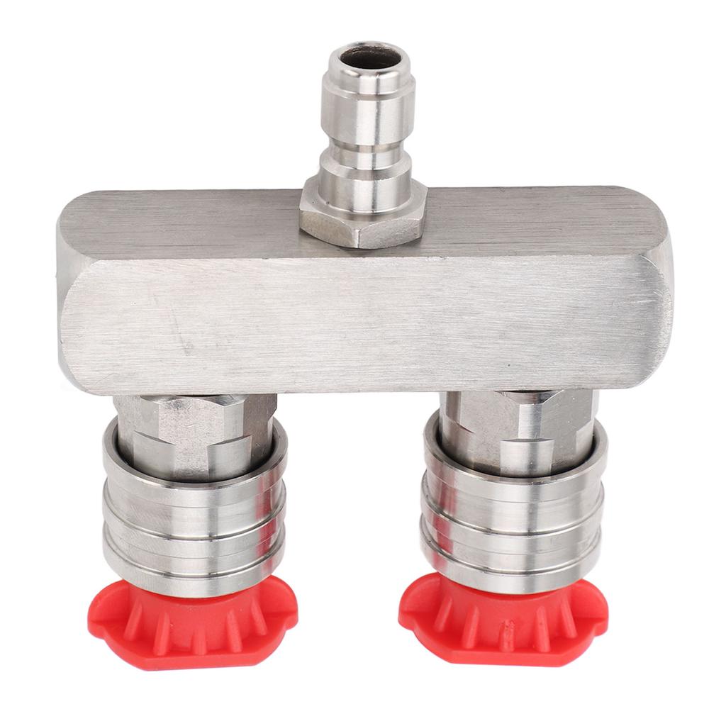 Dual Pressure Washer Nozzle Stainless Steel with 1/4 Quick Connect 2 Color Nozzle 2 in 1 Pressure Wa