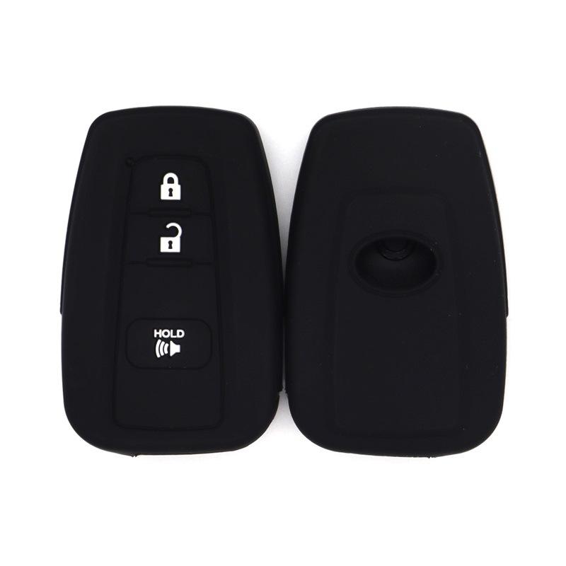 

Suitable for Toyota car key cover smart 3-button horn no-label missing-label key case чёрный