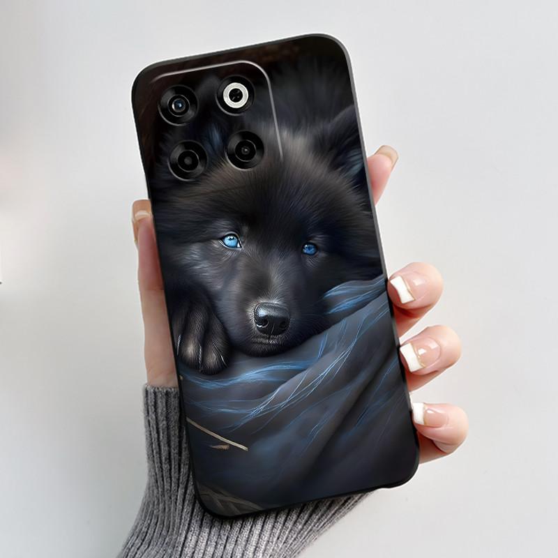 Phone Case For ZTE Blade V70/Axon 70/Nubia V70 Soft Silicone Black Case Good-looking Pattern Love Panda Rabbit Shockproof Shell