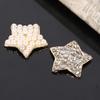 Engood 50Pcs Five-pointed Star Rhinestone Pearl Alloy Buttons Sewing Trim & Embellishments Craft DIY Hair Accessories Buckles