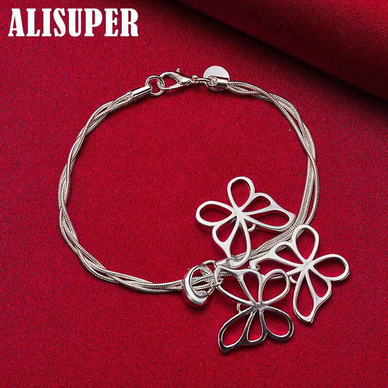 Bijoux de bracelet papillon en argent sterling 925