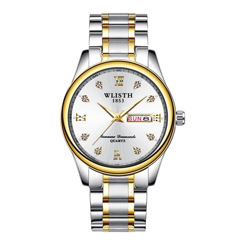 Top Brand Men's Watch Waterproof Quartz Luminous Double Calendar Fashion Business Watch