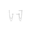 925 Sterling Silver Multi Ear Hole Tassels With Diamond Earrings Long Personalized And Elegant Earrings Birthday Gift Jewelry