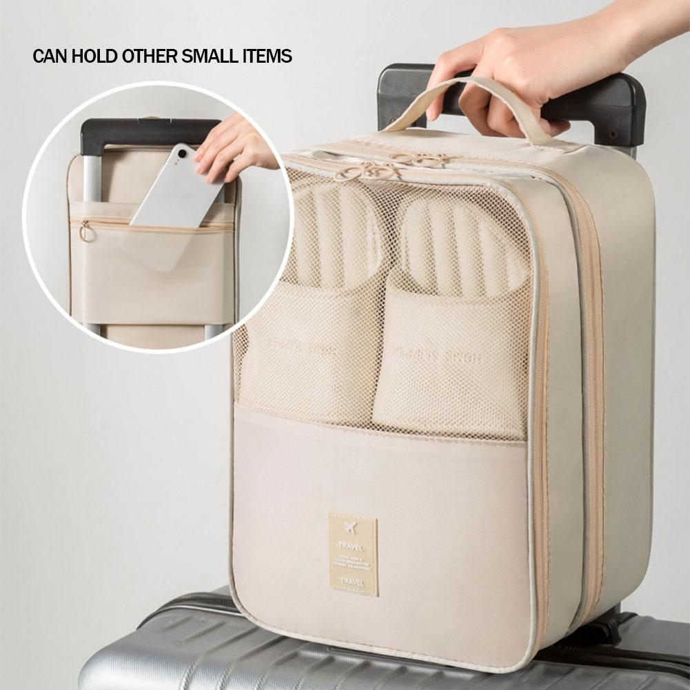 Reise-Schuhaufbewahrungstasche Großes Fassungsvermögen 3 Schichten Schuh-Organizer-Tasche Maschinenwaschbar Multifunktionelles Reisezubehör