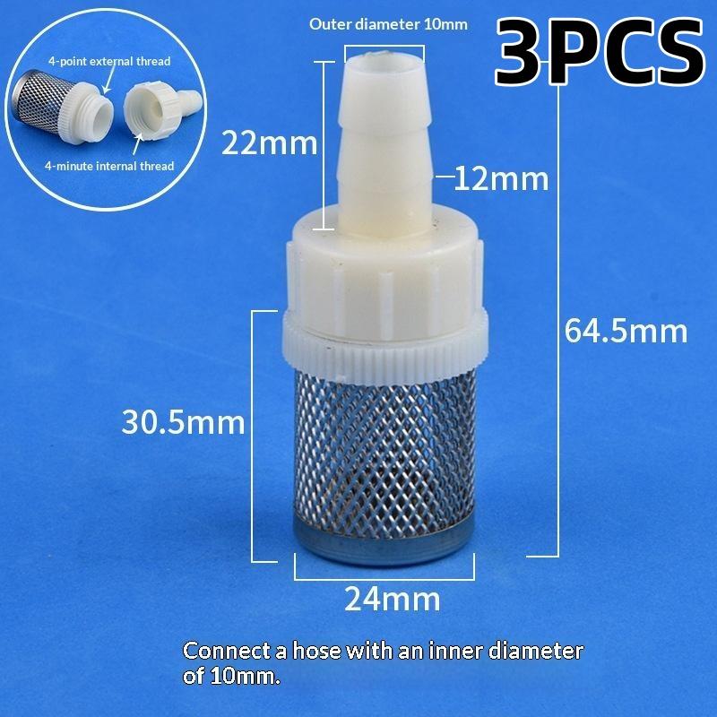 1/3Pcs 4mm 6mm 8mm 10mm 12mm 14mm 16mm 20mm Hose Stainless Steel Filter For Fish Tank Aquarium Garden DIY Accessories