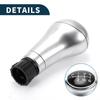 TUCKBOLD Manual Gear Shift Knob for Black Silver 1pc 6-Speed Mercedes-Benz C-Class 2000-2014, Tone,