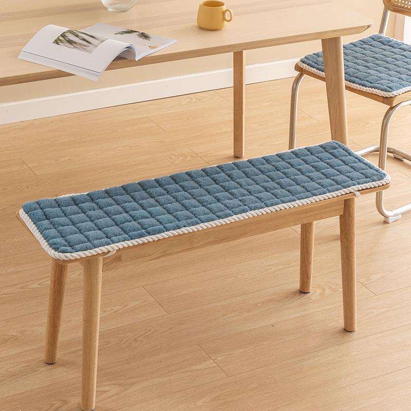 Winter Thicken Plush Long Bench Cushion Soft Chair Mat Seat Pad Rectangle Bench Cushion Cover Wood Sofa Card Seat Cushion