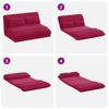 Adjustable Floor Chair Burgundy Velvet