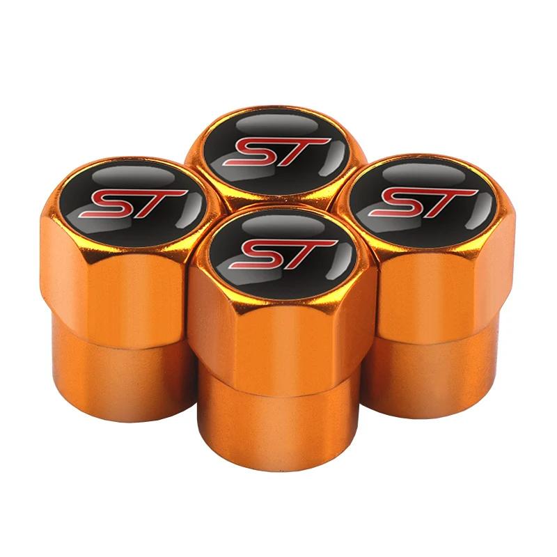4Pcs Car Wheel Tire Valve Caps Air Stem For Ford ST Line Focus X 2 3 Mondeo Fiesta Kuga MK2 MK3 MK4 Tyre Car Auto Accessories