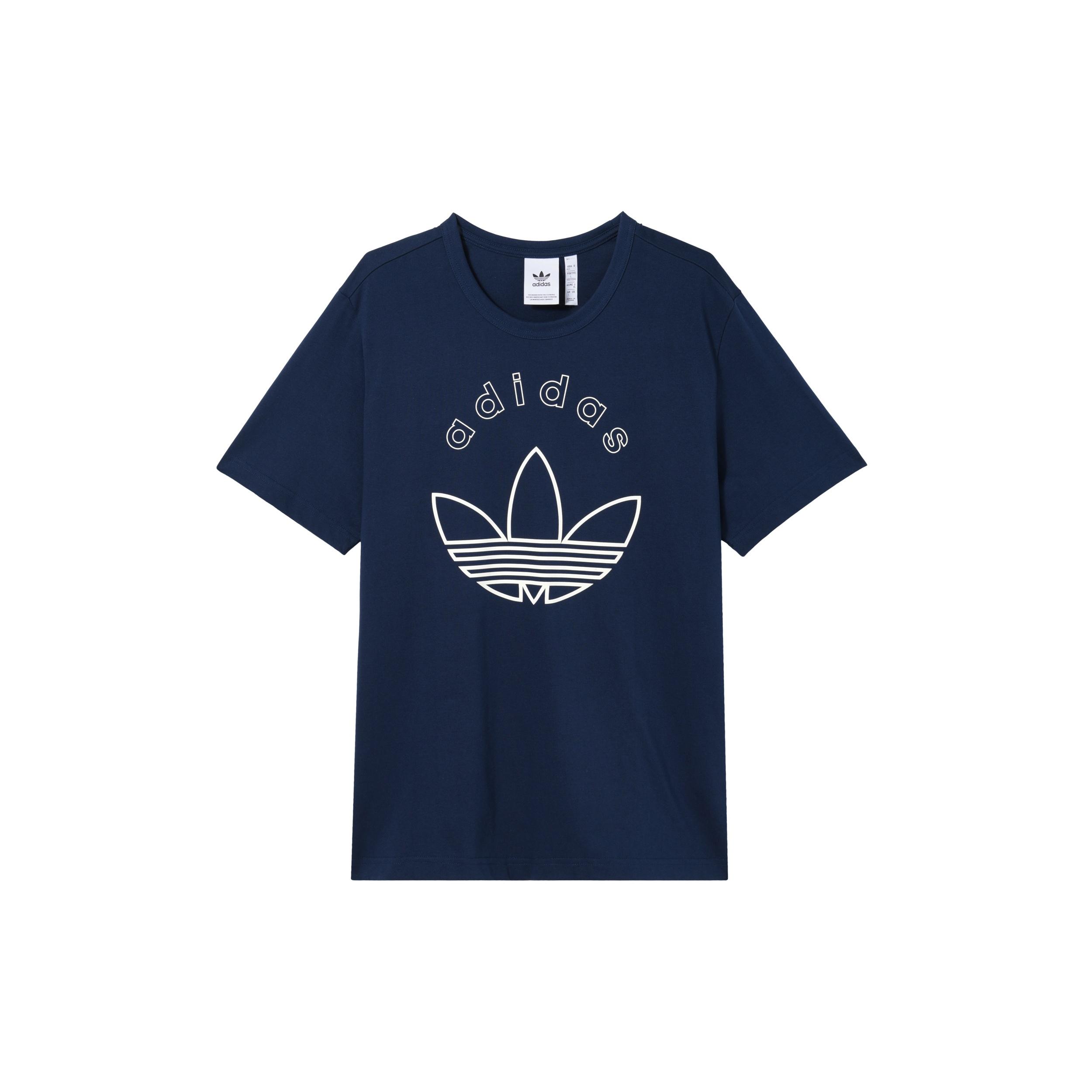 adidas Originals Logo Printed T-Shirt Asia Sizing  Black White  Men s JD3257 L