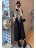 Französisches Chic Plus Size Strickkleid Set - Herbstmode 2025