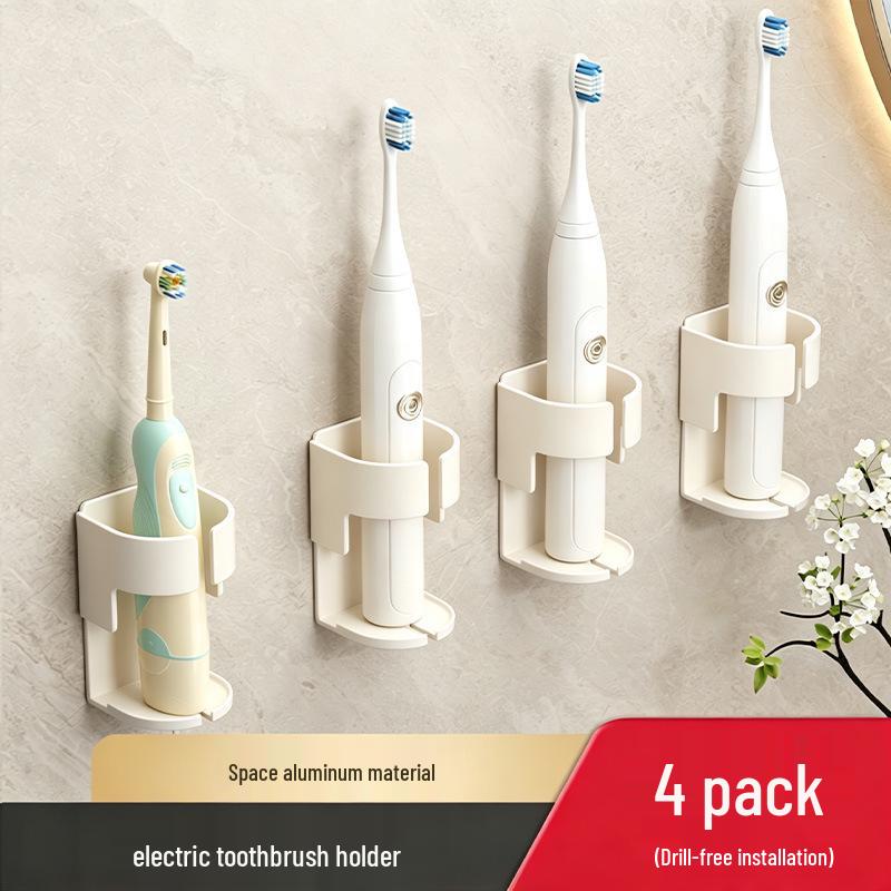 Punch-Free Suction Electric Toothbrush Holder Wall-Mounted Organizer Rack