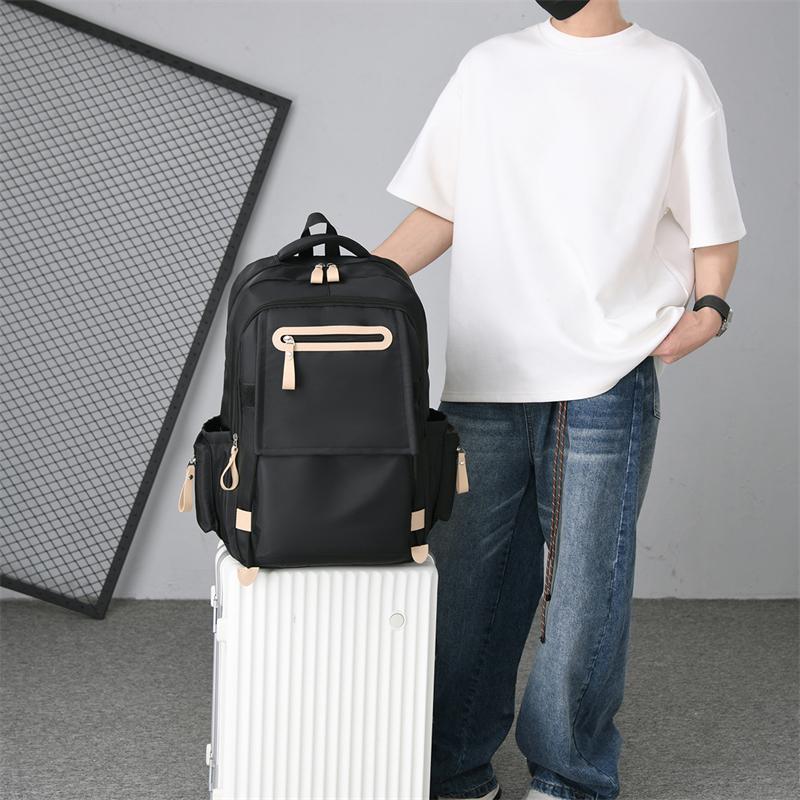 Colorblock Herrenrucksack Mittelschüler Große Kapazität Schultasche Reise Multifunktional Wasserdichter Rucksack