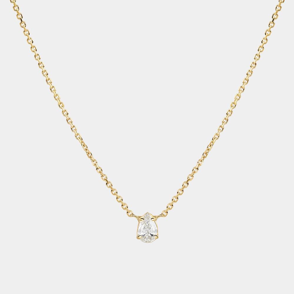

Color-Retaining Zircon Oval Pendant Necklace Simple Fashion Furnace Vacuum Plating
