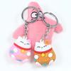 Trinkets Three-dimensional Ornaments Lucky Cat Keychain Bag Pendant Car Keyring Cartoon Key Ring