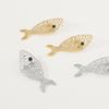 Hollow Stitching Fish-Shaped Earrings Za Trend Exaggerated Earrings Temperament Creative Earrings
