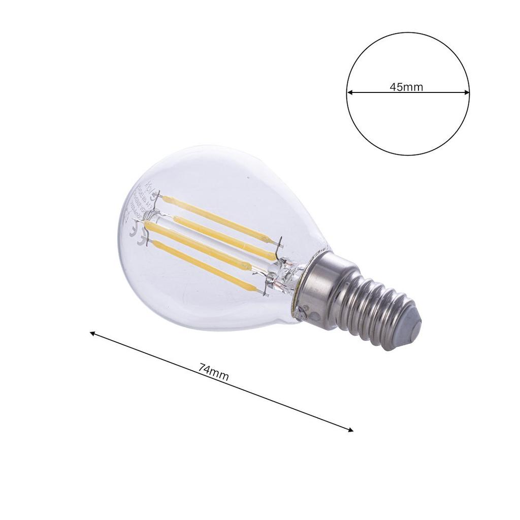 LED-GLÖDLAMPA E14 4W G45 NEUTRAL