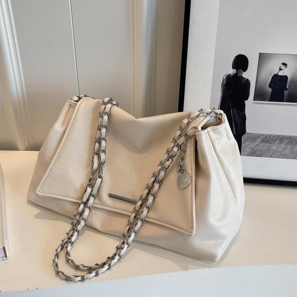 2024 Summer Casual Soft Surface Diamond Chain Large Capacity Shoulder Bag for Women