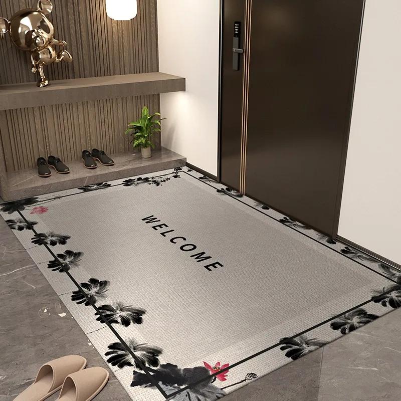Entrance Door Mat Rectangular Doormat Hall Living Room Carpet Modern Rug Home Decoration Non-slip Floor Mats