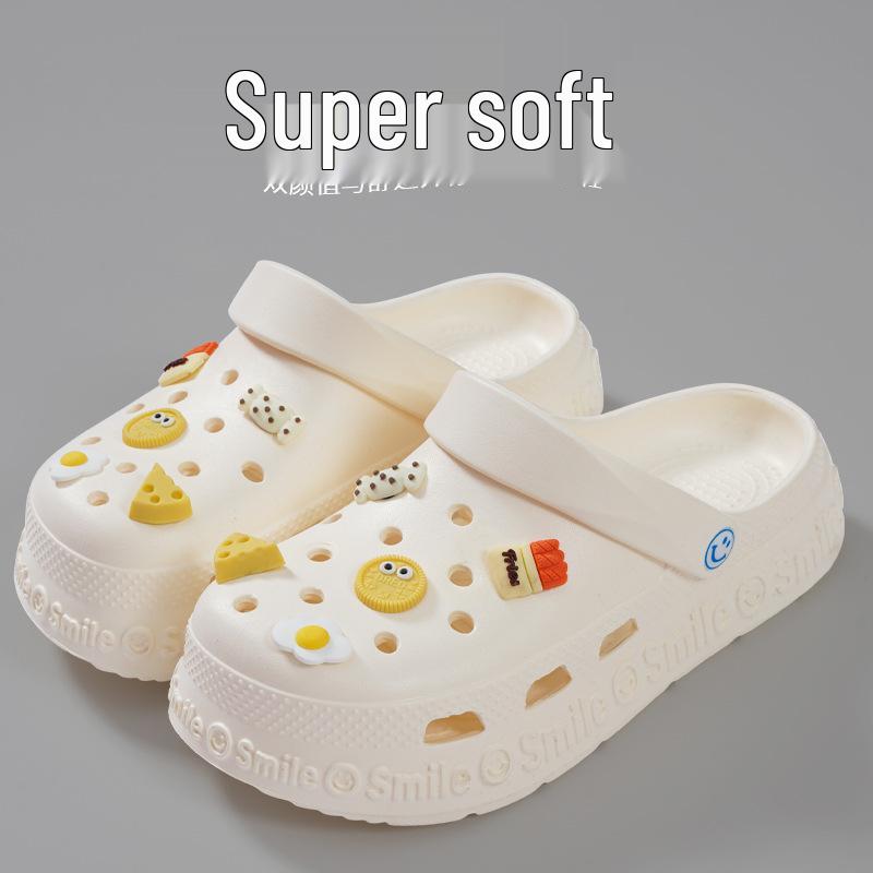 Women's Thick-Soled EVA Clog Shoes - New Style Non-Slip Two-Wear Beach Sandals & Slippers.