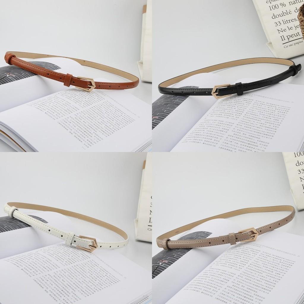 European And American Geometric Buckle Ladies' Thin Belt Ins Style Versatile With Dresses Suits And Jeans Narrow