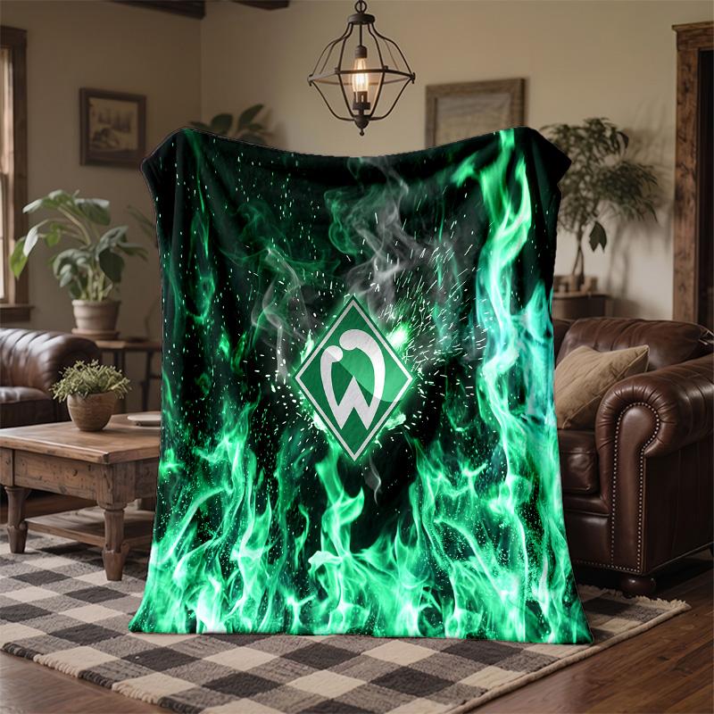 Werder Bremen Football Print Flannel Blanket Soft Warm Sofa Bed Throw Blanket For Home Office Bedroom