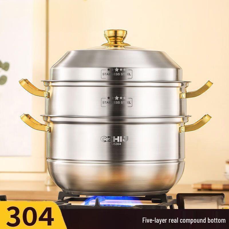 Mr. Jane 304 Stainless Steel Induction Steamer Pot
