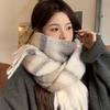 Maillard Atmosphere Scarf Women's Winter New Korean Imitation Cashmere Warm Scarf Extended Shawl Dual-purpose