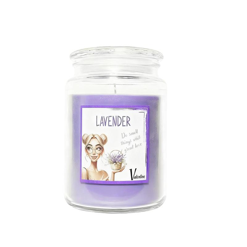 Lumânări Parfumate cu Lavandă - Lumânare Aromaterapie cu Cristale Înăuntru, Lumânări Parfumate pentru Casă, Cadouri de Ziua de Naștere Lumânare de Ziua Îndrăgostiților.