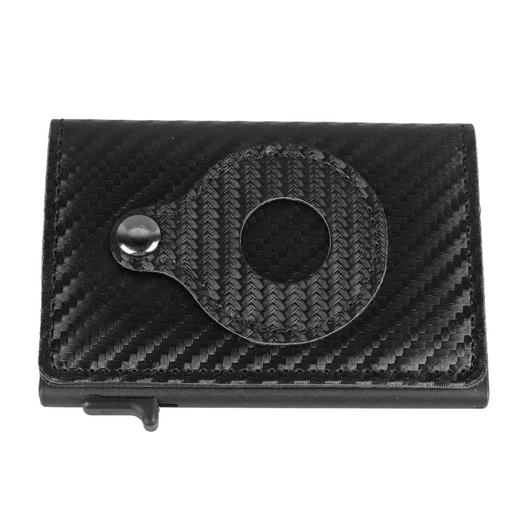 Men Soft PU Leather Wallet Fashionable Carbon Fiber Pattern Banknote Card Holder for Business Trip PU Carbon Fiber