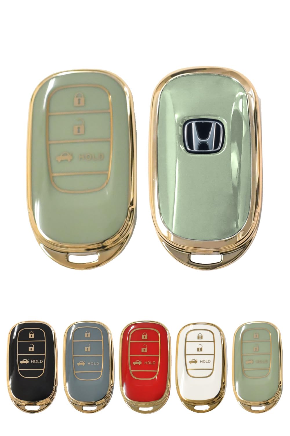 

[shizukawill] DriveLife Smart Key Case Honda Key Case Key Chain Car Smart Key , green Honda (HO15) зелёный