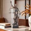 Bronze-Finish Lady Balance Decor Piece Classical for Office, Entryway