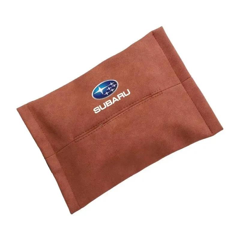 Suede Car Seat Back Hanging Paper Holder Armrest Box Tissue Bag for Subaru XV WRC WRX BRZ FORESTER IMPREZA LEGACY OUTBACK STI ysi8