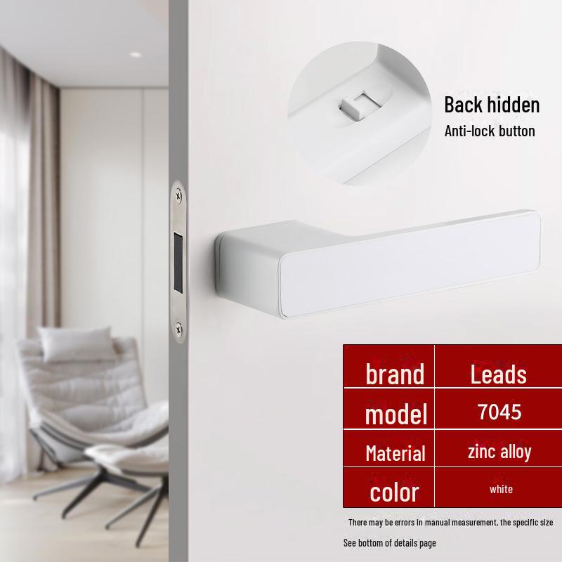 Minimalist Silent Magnetic Door Lock for Bedroom, Indoor Wooden Doors, and Bathroom