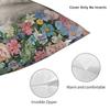 Festive Easter Eggs Bunny Flowers Square Pillowcase Polyester Linen Velvet Printed Zip Decorative Pillow Case Car Cushion Cover