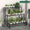 Li Lang Wrought Iron 3-Tier Balcony Flower Stand, 80cm