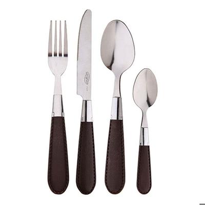 Cutlery - San Ignacio - Brown - Stainless Steel - 24 Pieces - Elegant and Sophisticated