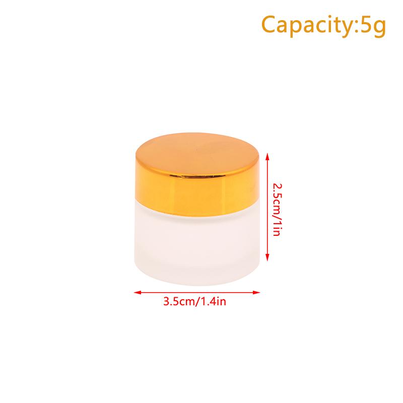 5/10/15/20/30/50/100G Frosted Glass Refillable Ointment Bottles Empty Cosmetic Jar Pot Eye Shadow Face Cream Container