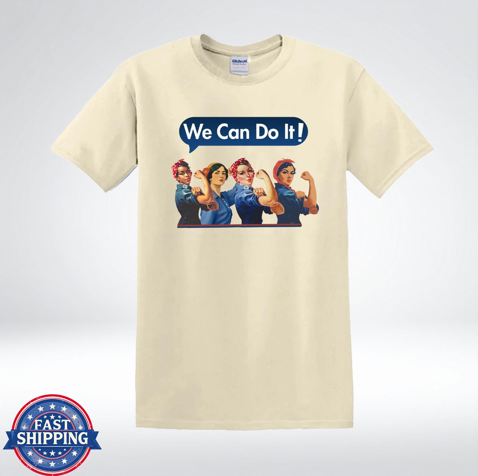 We Can Do It Women Empowerment Feminist Retro Poster Style T-Shirt S