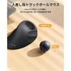 ProtoArc EM03 NL Trackball Mouse - Finger Operation, Silent, Wireless, 2.4GHz Bluetooth, 3 Device Connection, Black