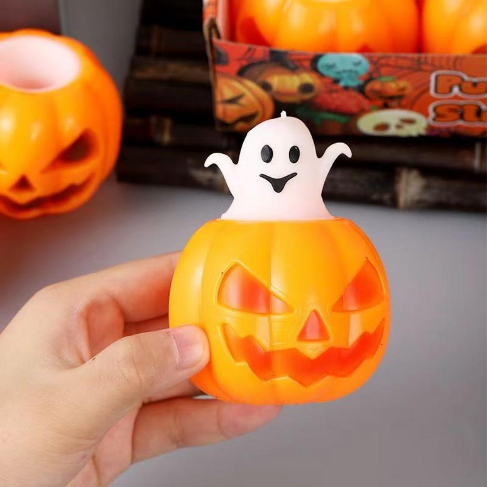 3/5/10 Pcs Halloween Funny Pumpkin Squeeze Ghosts for Halloween Prank Party Carnival Party Gift Souvenir Gift Box Stuffing