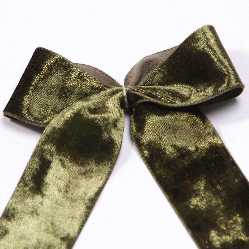 5yards 25MM 38MM Metallic Luster Velvet Stain Ribbon for Clothing Sewing DIY Hair Bows Hat Decor Craft Accessories Supply