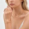 Vnox 18K Gold Plated Luxury Classic Oval Beads Chain Necklace Bracelet Set, Trendy Stainless Steel Jewelry for Women Girl Gifts