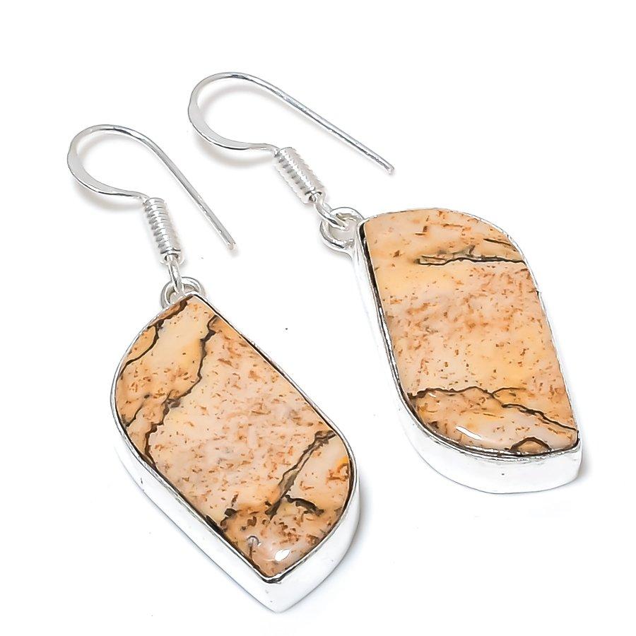 

Picture Jasper Gemstone Handmade Ethnic Jewelry Earring 1.81 SR-7469