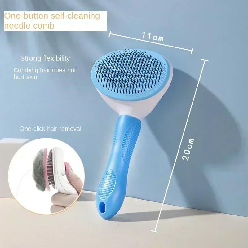 For Cat Accessories Dog Grooming Equipment Cats Products Non-slip Beauty Brush Pet Hair Removal Comb Things Supplies Home Garden